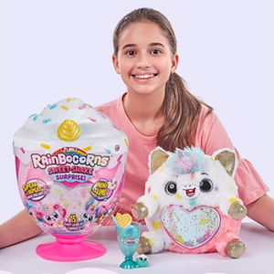 عروسک سخنگوی سورپرایزی رینبوکورنز RainBocoRns سری Sweet Shake با شاخ طلایی